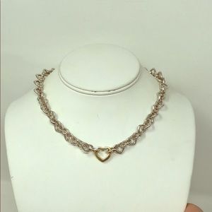 Tiffany & Co. Interlocking Heart Necklace 18kt SS